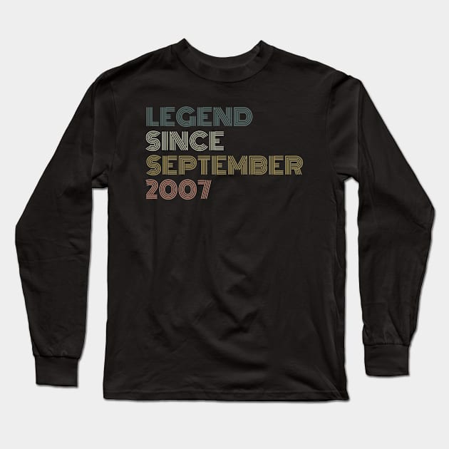 Legend Since September 2007 Long Sleeve T-Shirt by undrbolink